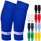 DRIPsox® Football Sock Sleeves Kids, Junior, Women & Men - 1 Pair (S) Blue Football Sleeve Socks with Calf Comfort Mesh - Multiple Colours - 3 Sizes (S:13C-3.5, M:4-7.5, L:8+)