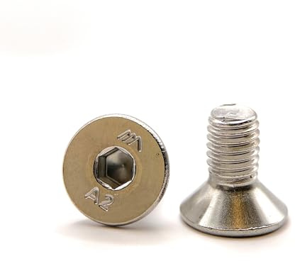 Vis M5x10 mm Tête Fraisée BTR en acier INOX A2 | Ø 5x10 mm - M5 x 10mm | Vis FHC à 6 pans creux (clé allen) ISO 10642 / DIN 7991 | Vis inoxydable A2 (V2A/304) : LOT DE 10 Pcs - Premium Fixation