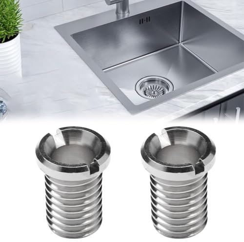 2 tornillos colador cesta fregadero de cocina, tornillos huecos fregadero, tornillos de pantalla, tornillos colador de desagüe de acero inoxidable, tornillos huecos para válvulas de cesta colador