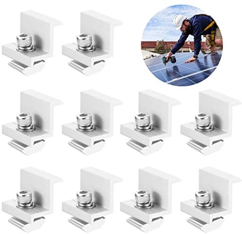 Solarmodul-Z-Clips zur Montage von Solarmodulen, 30 mm, Halterung, Aluminium-Montagehalterungen, PV-Solar-Endklemme, Solar-Endklemme, 10 Stück