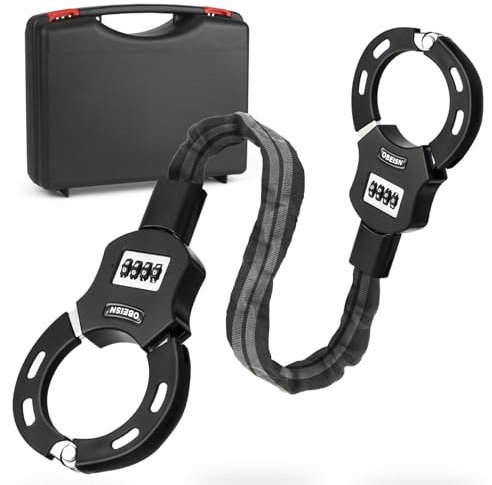 E Scooter Schloss, Schloss für E Scooter, Handschellenschloss mit Zahlencode, Fahrrad Zubehör, Schnittfestes Rollenschloss, Handschellen Kabelschloss für Segway, Ninebot, Xiaomi, NIU Scooter