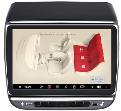 7,2-Zoll-Heckdisplay für Tesla Model 3 2017-2023 und Model Y 2019-2024 Android 13 4G+64G Heck-Entertainment-Display unterstützt Klimaanlagensteuerung Sitzheizung Qualcomm-Chip 6125 8-Kern Silber