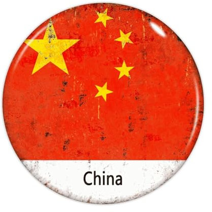 Etiquetas adhesivas redondas de 1.5 pulgadas de China con la bandera nacional de China, etiquetas de regalo, decoración para laptop, sobres, sellos, botella de agua, caja de tarjetas, bolsas de
