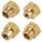 CPROSP 4 Pièces Adaptateur Gaz Europe, Raccord Gaz Europe, Adaptateur Gaz en Laiton, Convient aux Réchauds à Gaz, aux Réchauds de Camping, pour Les Vacances ou Le Camping à L'éTranger