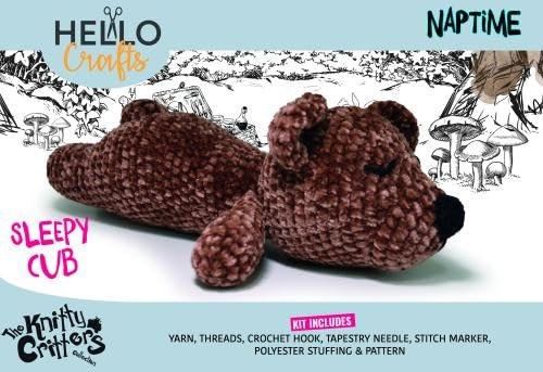 KNITTY CRITTERS Häkelset – Naptime – Sleepy Cub