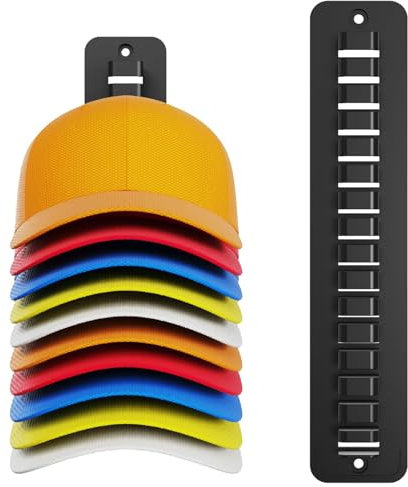 MXHBSTP Hat Rack, Hat Organizer for Baseball Caps Hanger Hat Holder Display for Door Closet Double Use Cap Storage Hook No Drilling Minimalist Hat Organizer Display for Home Decor Door Closet