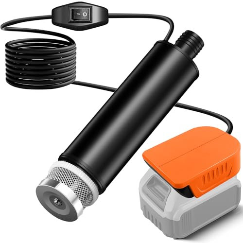 Portable Water Transfer Pump for Dewalt 20V Max Battery, 500GPH 100W 16Ft Cord for Pool, Water Beds, Garden Shower, Puddle,Camping, RV, Bilge,Fish Tank,Diesel Boat Truck (No Battery)