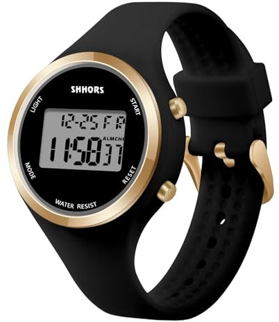 OFFCUP Damenuhr, Damen Digitaluhren mit Silikon Armband, Uhren Damen mit Wecker Stoppuhr LED Licht Datum Sportlich Elegant Weitwinkel Casual Armbanduhr für Jungen Mädchen