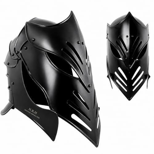 Nautical Replica Hub Medieval Fantasy Armageddon Aliens Style Armor Helmet 18G Steel Halloween Costume for LARP, Cosplay, Renaissance Fairs, Halloween, historical reenactment