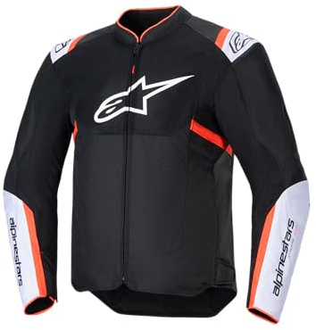 Alpinestars T-Sps Air V2 Giacca tessile da moto, nero/bianco/rosso, XL
