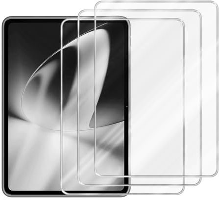 Cadorabo 3x Panzerfolie kompatibel mit OnePlus Pad in KRISTALL KLAR - 3er Pack Gehärtetes (Tempered) Display-Schutzglas in 9H Härte mit 3D Touch Kompatibilität