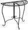 LEX Beistelltisch halbrund Antik, Wandtisch weiß für Balkon, dekorativer Metalltisch, Balkontisch, Bistrotisch, Gartentisch