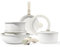 Topfset mit Abnehmbarer Griff, 11-Teilig Topf und Pfannenset mit Antihaft Beschichtet, Topfset Induktion Kochtopf Set, Backofenfest, für Alle Herdarten, PTFE/PFOA-frei, Weiß