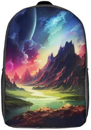 Fantasy Astral Wonderland Rucksack 3D-gedruckte Schultasche für Jungen Reiserucksäcke mit hoher Kapazität Büchertaschen Jungen-Schultasche Mochila 17 Zoll