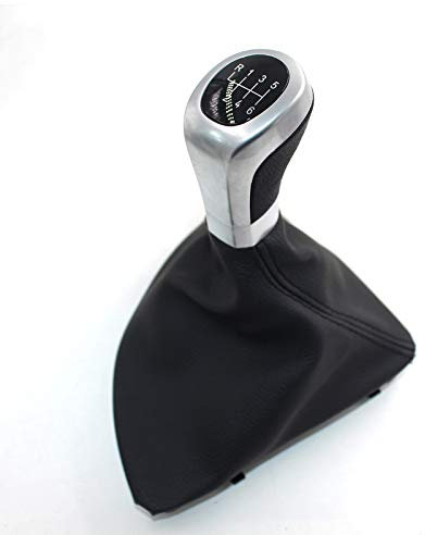 Manueller Schaltknauf,Schaltknäufe Passend Für BMW E87 X1 Leder-Boot-Cover-Gang-Umschaltknopf 5 Geschwindigkeit 6 Speed-Stick-Schaltknöpfe Hebel CNWAGNER(6 Speed)