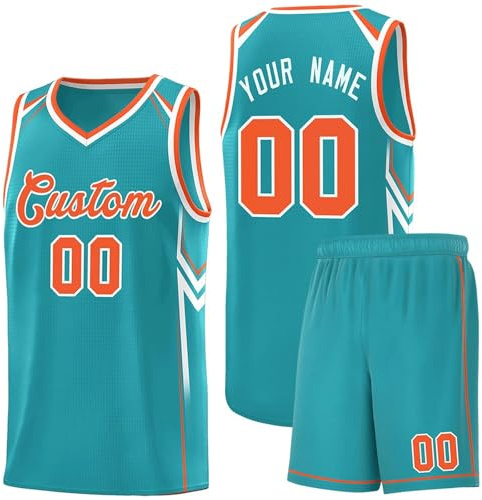 HGWOPGASD 2 Sets personalisiertes Basketballtrikot benutzerdefinierte Basketball Trikots benutzerdefinierte Basketball Kit Basketball Trainingsanzug mit Namen Team Nummer für Erwachsene und Kinder
