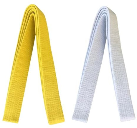 EOYVAIL Cinturones de traje de aikido,2 cinturones de Taekwondo de 200 cm para niños y adultos, cinturones profesionales de artes marciales.