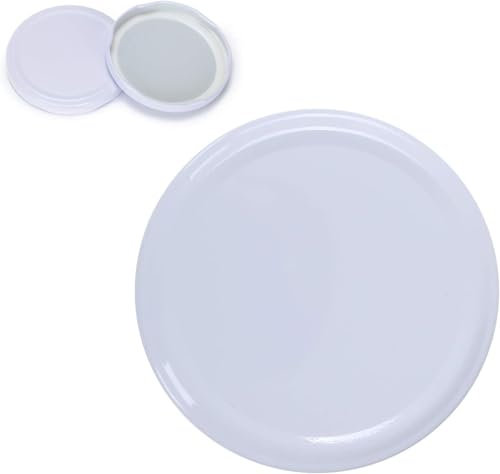 100 Stück Twist-Off Deckel Ersatzdeckel (82 mm) – Weiße Schraubverschlüsse für Sturzgläser & Einmachgläser (230/350/435/565 ml) – Luftdicht, Spülmaschinenfest & Wiederverwendbar (Weiß)