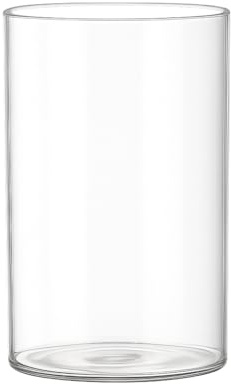 2 PCS PET Plastic Clear Vases Cylinder Transparent Flower Bucket Faux Glass Vase Hydroponic Plant Container Florist Conditioning Bucket (Large)