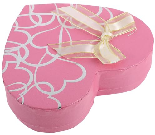 UTHCLO Herzförmige Pralinenschachtel aus Papier 10 Fächer Rosa Valentinstag Geschenkbox für Pralinen Kekse und Süßigkeiten Hochzeits und Geburtstagsverpackung