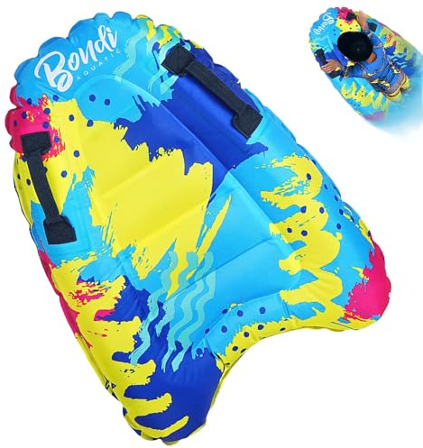 Luftmatratze Wasser für Kinder & Erwachsene, FainFun Surfbrett Aufblasbar, Bodyboard mit Griffen, Wassermatratze, Aufblasbare Schwimmbrett, Pool Matratze,Tragbares, für Strand Schwimmbad