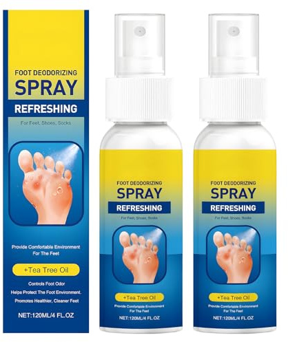 2 X 120 ML Spray Para Pies Aceite De Árbol De Té, Foot Spray, Desodorante-Para-Pies – Fórmula Con Aceite Natural De Árbol De Té Que Elimina El Mal Olor De Pies Y Protege La Salud De Los Mismos