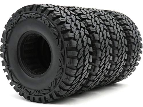 hobbysoul 4Stk RC 1.9 Rock Crawler Schlamm Reifen Mud Tire Höhe: ca. 115mm(4,5 Zoll) für 1.9 Beadlock Felgen
