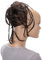 CAISHA XXL Haarteil Haargummi Daisy Dutt Hochsteckfrisuren Mit Geflochtenen Zöpfen Gewellt Kunstfaser Hitzebeständig DM17cm Kastanienbraun G7D