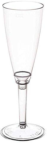 GPPLAST Set di 50 calici da vino in plastica trasparente