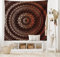 ABAKUHAUS Mandala Wandteppich, Kreis Universum und Kosmos Esoterisches Bild Druck, aus Weiches Mikrofaser Stoff Wand Dekoration Für Schlafzimmer, 230 x 140 cm, Kastanienbraun