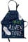 ABAKUHAUS Abenteuer Kochschürze, Wald Turnschuhe Jugend, Unisex-Küchenlätzchen mit verstellbarem Hals für Kochen Gartenarbeit, 67 cm x 80cm, Dunkelblau-Schwarz-Grün