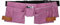 Ceinture à outils en cuir rose Pochette rangement Support sac à outils 11 poches