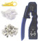 VCE GJ670BL Professionell Netzwerk Werkzeug RJ45 Crimpzange Netzwerkkabelzange mit Cat6 RJ45 Stecker und Drahtschneider