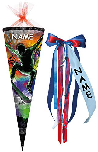 alles-meine.de GmbH stabile Spitze - aus Kunststoff - verschiedenes Zubehör frei wählbar - passend für Schultüte - Skateboard - Sport - 70/85 cm - Zuckertüte - ALLE Größe..