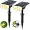 Linkind Solarlampen für außen mit Bewegungsmelder, 3 Modi& 2 Montage, 3000K Warmweiß Helle Solarleuchte 1000Lm IP67 Außenwandleuchte Garten StarRay für Einfahrt, Garage, 2 Stück