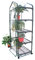 Serre per Orto, Giardino o Terrazzo - Varie Misure - Telo Trasparente in PVC e Struttura in Metallo Verniciato (69X49X157 CM - 4 RIPIANI CON RUOTE)