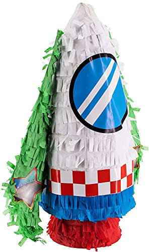 Goodtimes Pinata Rakete Weiß 40cm hoch Partyspiel Zum Befüllen mit Süßigkeiten und zerschlagen Als Geschenkidee für Geburtstag Hochzeit JGA
