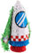Goodtimes Pinata Rakete Weiß 40cm hoch Partyspiel Zum Befüllen mit Süßigkeiten und zerschlagen Als Geschenkidee für Geburtstag Hochzeit JGA