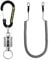 SF Net Release Magnetischer Release Clip Fischen Kescherhalter Fliegenfischen Kescher Magnetschnalle Karabinerhacken mit Elastischem Seil Kabel - Silber