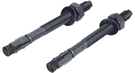 NAJDER Lot de 2 Tampons D'ancrage M12 x 118 mm, Goujons Chevilles D'ancrage pour Béton Brique Pierre Charges Lourdes, Fixation Mâle, Acier Inoxydable A4-AISI 317