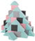 KiddyMoon Schaumstoff Würfel 14 cm Weiche Blöcke 48 Stücke Für Kinder Softbausteine UE, Mix: Hellgrau-Dunkelgrau-Pink-Mint