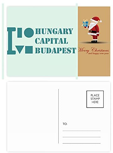 Postkarten-Set, Motiv: Ungarnische Hauptstadt, Budapest, Weihnachtsmann, 20 Stück