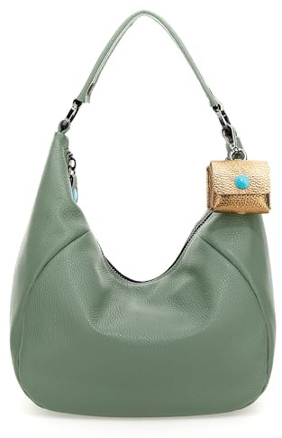 Gabs Leder Schultertasche Umhängetasche Penelope Ruga Black Shoulderbag Timo mint