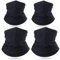 Arcweg Multifunktionstuch Herren Schnelltrocknend Atmungsaktiv Weich Gesichtsmaske Damen Elastisch Sonnenschutz Verschleißfest Schlauchschal Halstuch Maske für Motorrad Schwarz 4PCS