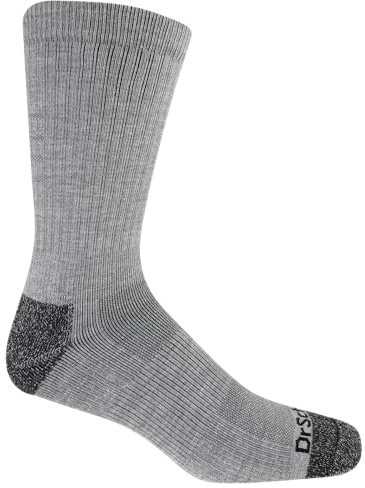 Dr. Scholl's Men's Crew Compression Work Socks (2 Pair Pack), Gray