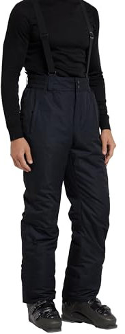 Mountain Warehouse Dusk II Mens Ski Pants - Warm Padded Fleece Lined Trousers, Thermal Tested -20 °C & Snowpoof - Winter Skiing, Winter Sports, Walking Black XS
