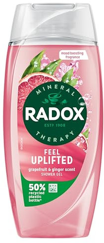 Radox Mineral Therapy Feel Uplifted Shower Gel Body Wash with a grapefruit & ginger fragrance for an uplifting experience 225 ml