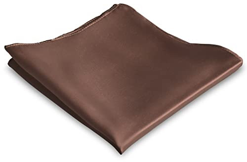 Mr.Van 100% Seide Einstecktuch für Herren, Elegant, Braun, Weich, 35 * 35 cm, 16,5 Momme Seideneinstecktuch Einfarbig Uni