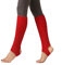 Yurosiay Gestrickte Ballett Stulpen 43cm Tanzstulpen Mädchen Damen Winter Warm Beinstulpen Strick Mit Fersenloch Weich Legwarmer Beinwarmer Stulpen für Yoga Ballett Tanz Fitness Rot