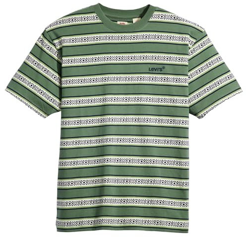 Levi's Levis Men's RED TAB Vintage Tee Greens, Otis GEO Stripe Dark, M